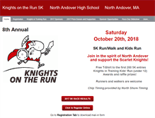 Tablet Screenshot of knightsrun5k.com